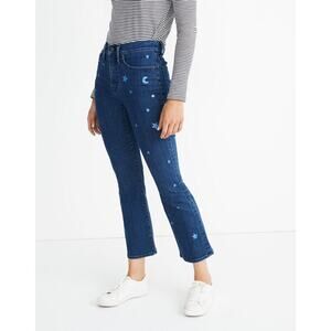 Madewell Cali Demi Boot Jeans Star Edition Galaxy Indigo Size 33